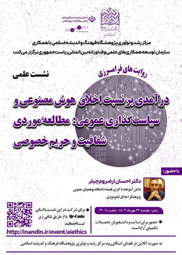 درآمدی بر نسبت اخلاق هوش مصنوعی و سیاست‌گذاری عمومی: مطالعهٔ موردی شفافیت و حریم خصوصی